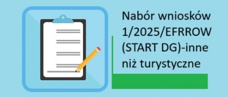 Ogłoszenie o na borze wniosków 1/2025/EFRROW (START DG)-inne niż turystyczne